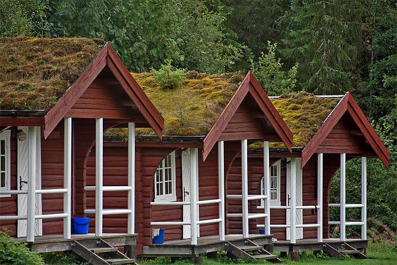 Blockhütten bei Snåsa Hotell